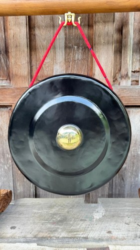 Grand Gong en Bois coeur